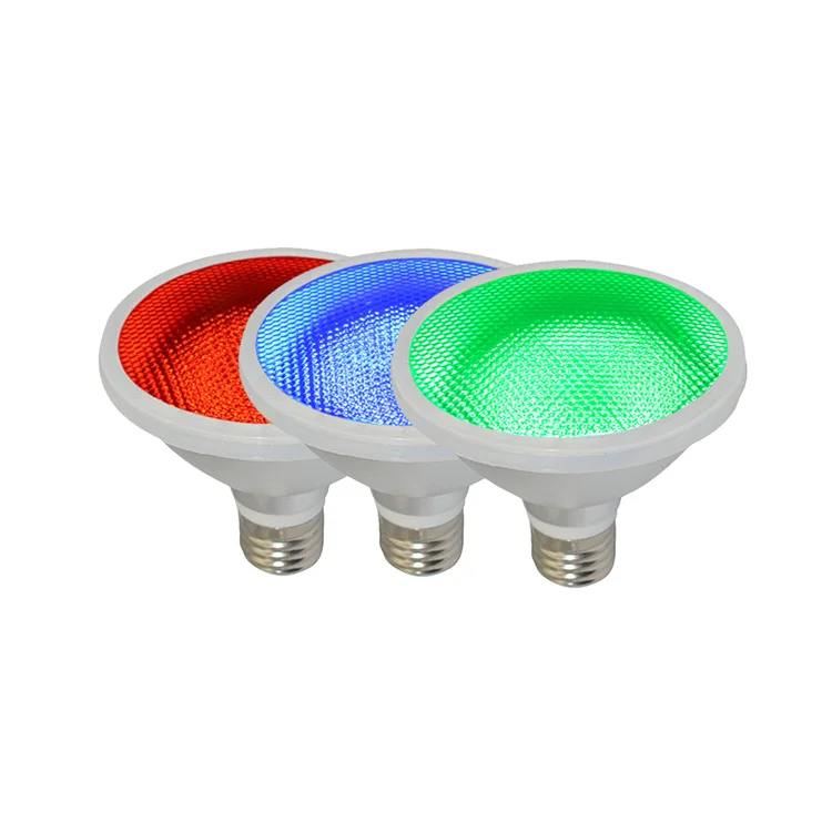 red and green spotlight bulbs