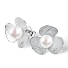 Pearl Jewelry Fashion Silver Clover Flower Natural Pearl Jewelry