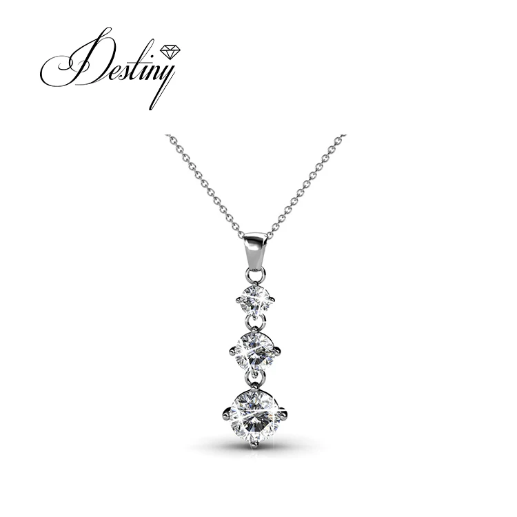 destiny diamond necklace with swarovski crystal