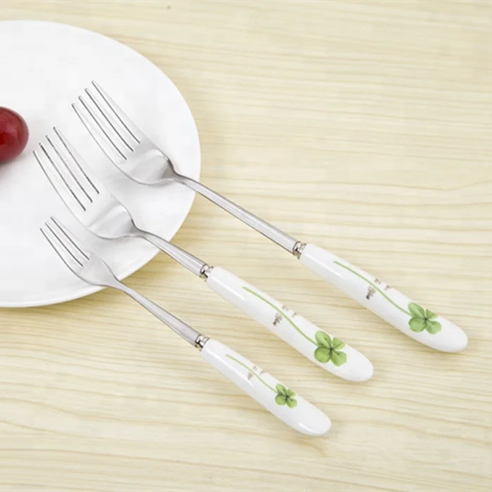 Classical Elegant Stainless Steel Flatware Crockery Tableware Cutlery Set with Ceramic Handle