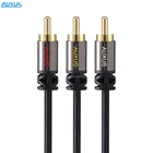 Stereo Audio Dvd 3RCA Male To 3RCA Male Stereo Audio Video Cable RG59 Gold Plated For Connecting Your VCR DVD -TV And Other Home Theater