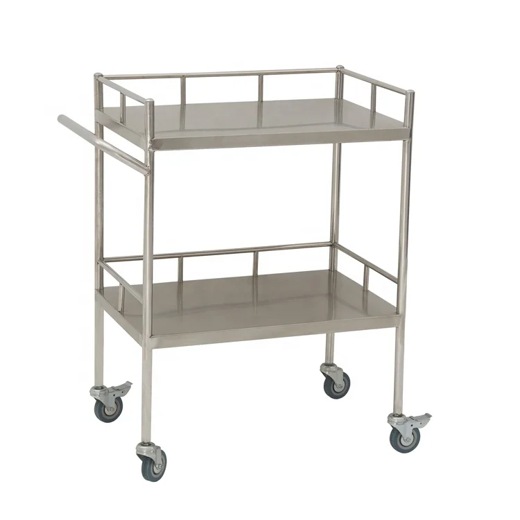 I will take action now Towel Rack Medical Trolley Stainless Steel Treatment Trolley/Double Layer Trolley/Medical Laboratory Equipment Carts/Beauty Salon Tool Car Size S- 60x40x86cm I will take action now Towel Rack Medical Trolley Stainless Steel Treatment Trolley/Double Layer Trolley/Medical Laboratory Equipment Carts/Beauty Salon Tool Car Size S- 60x40x86cm