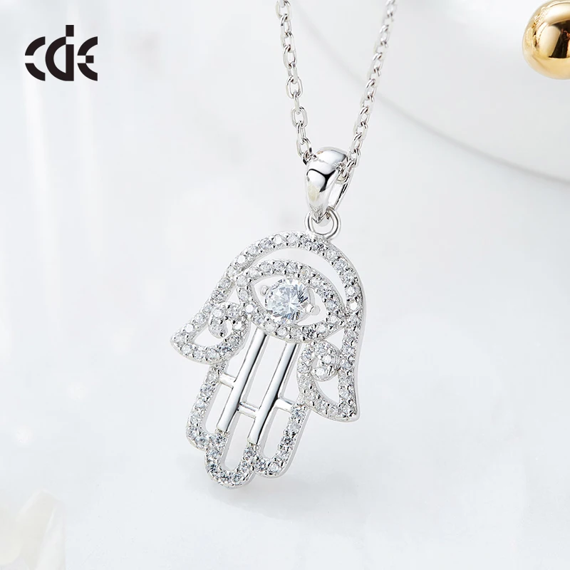 CDE YP1290 Trendy Jewelry 925 Sterling Silver Pendant Necklace For Women 2023 Joyas De Plata Cubic Zirconia Cute Necklace