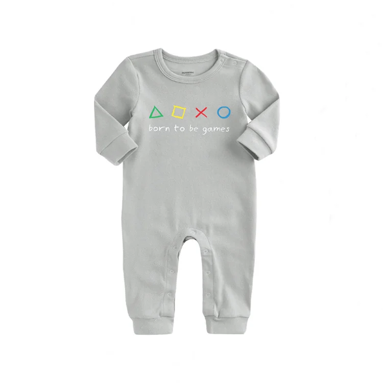 manufacturer New design fashion high quality baby long sleeve growsuit baby playsuit