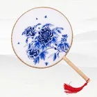 Promotional Hand Fan Fan Printing Promotional Round Hand Fan Customized Bamboo Hand Fan