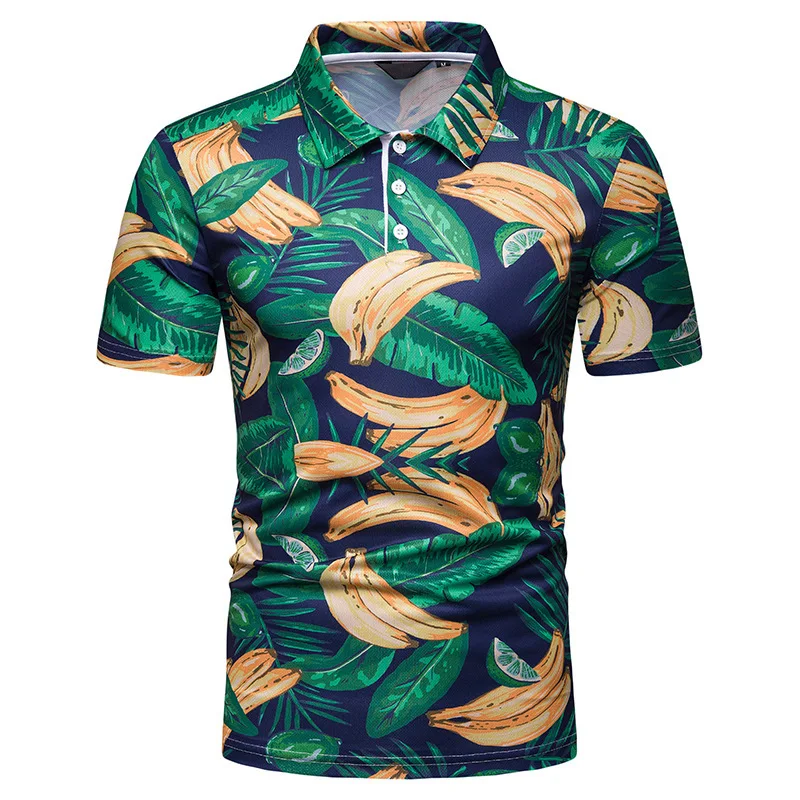 hawaiian print polo