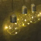 Yard Warm White Led Transparent Globe Bulb With String Light Inside For Indoor Yard Decoration