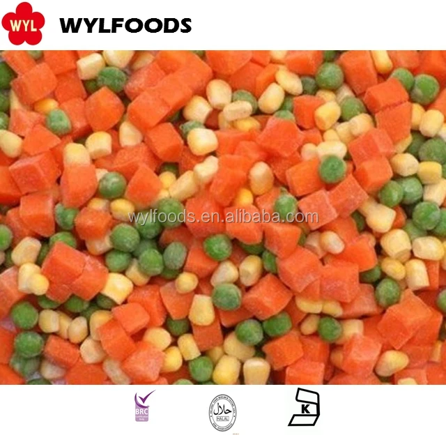 High Quality Iqf Frozen Mixed Vegetables With Green Peas Carrot Cut