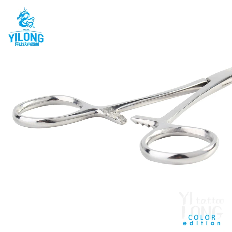 Stainless Steel Surgical Forceps Septum Body Piercing Tools Tattoo