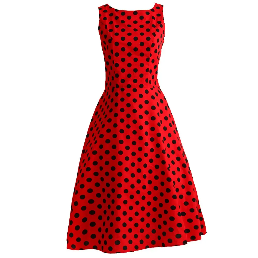 red and black polka dot dress plus size