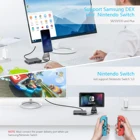 8 In 1 Type C Hub With 3.5mm Audio HDR/VGA USB 3.0 PD And Gigabit Ethernet Adapter For MacBook Air/Pro Samsung S8/S9