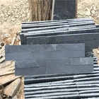 Black Stone Wall Stone Natural Black Exterior Decoration Stone Split Slate Wall Covering Panel