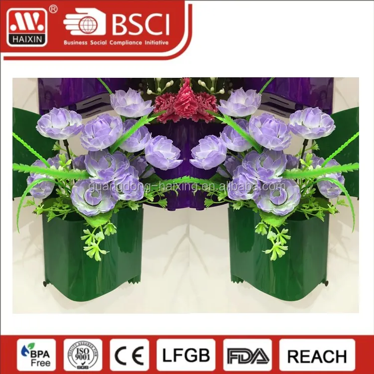 Wholesale small plastic decorative balcony and wall mounted flower stand pots