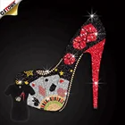 Iron On Transfer Companies Hot Sale Heat Transfer Printed Lady Iron On Transfer High Heel Shoes Design For Clothing