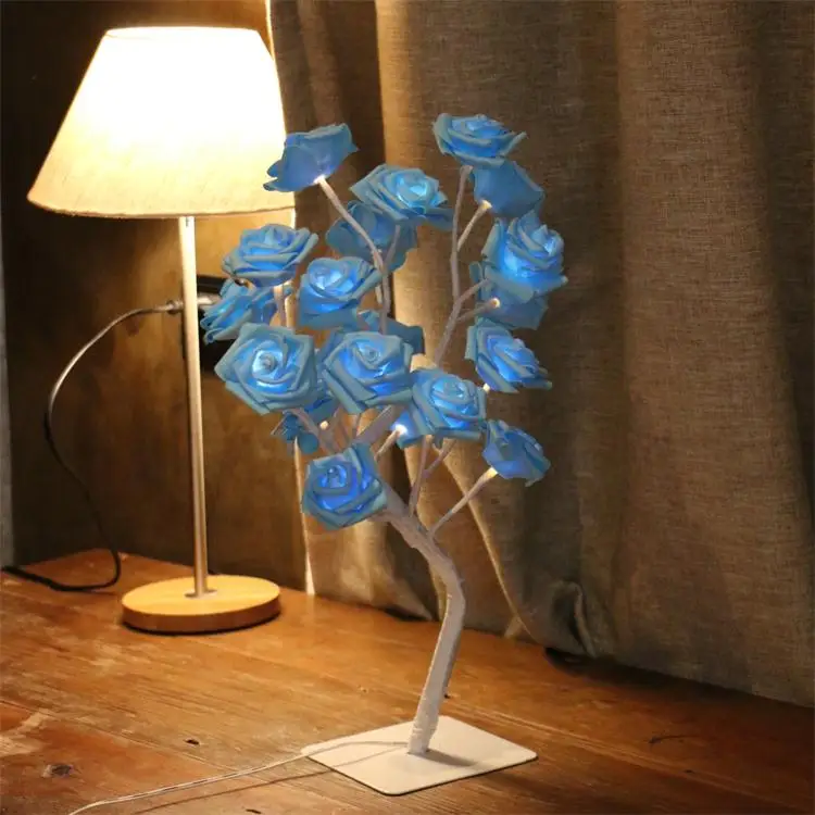 blue rose lamp