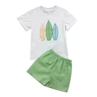 Boys Summer Boy Suits Boys Suits Baby Boys Clothing Sets Summer Baby Boy Clothes Suits T-shirt Seersucker Short 2Pcs Outfit