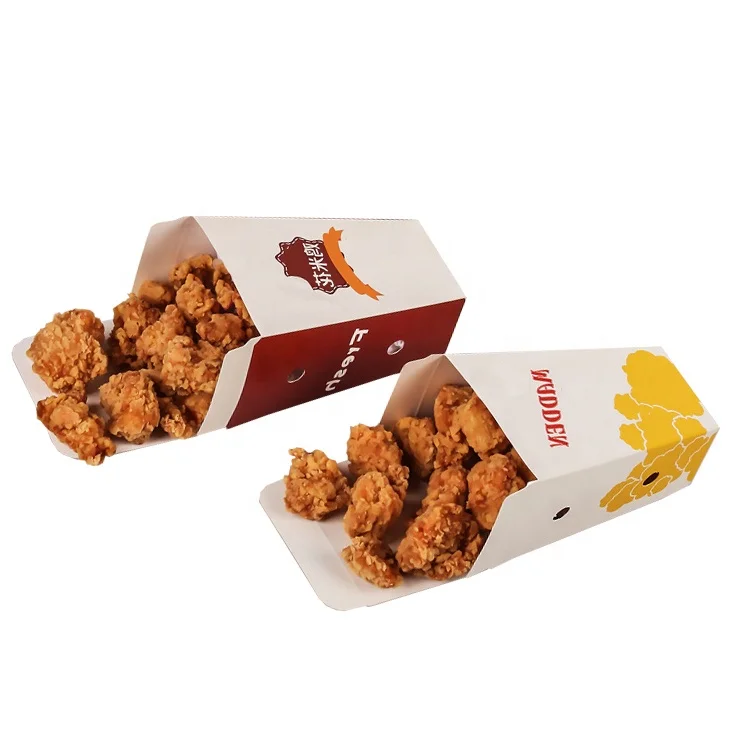 New Design Popcorn Chicken Box Paper Packaging Fried Food Box Buy Fried Food Box Popcorn Chicken Box Popcorn Chicken Packaging Product On Alibaba Com