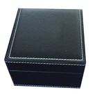 Wrist Watch High End PU Leather Box Single Wrist Watch Box With White Stitching Thread
