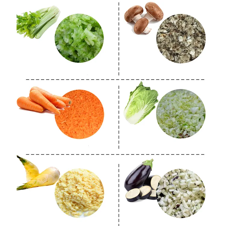 Commercial Industrial Electric Vegetable Cutter Dicing Machine for Potato Fruit & Green Onion Motor As Core Component details