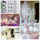 Crystal 1 Meter Clear K9 Crystal Octagon Beads Chain Wedding Garland Strands
