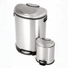 Recycling Can Recycling Waste Bin BX Group New Design Recycling Plastic Waste Bin / Stainless Steel Oval Garbage Can