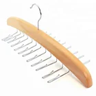 Hanger Hangers Hook Wood TH2401 Wooden Belt Hanger And Tie Hangers With Hook