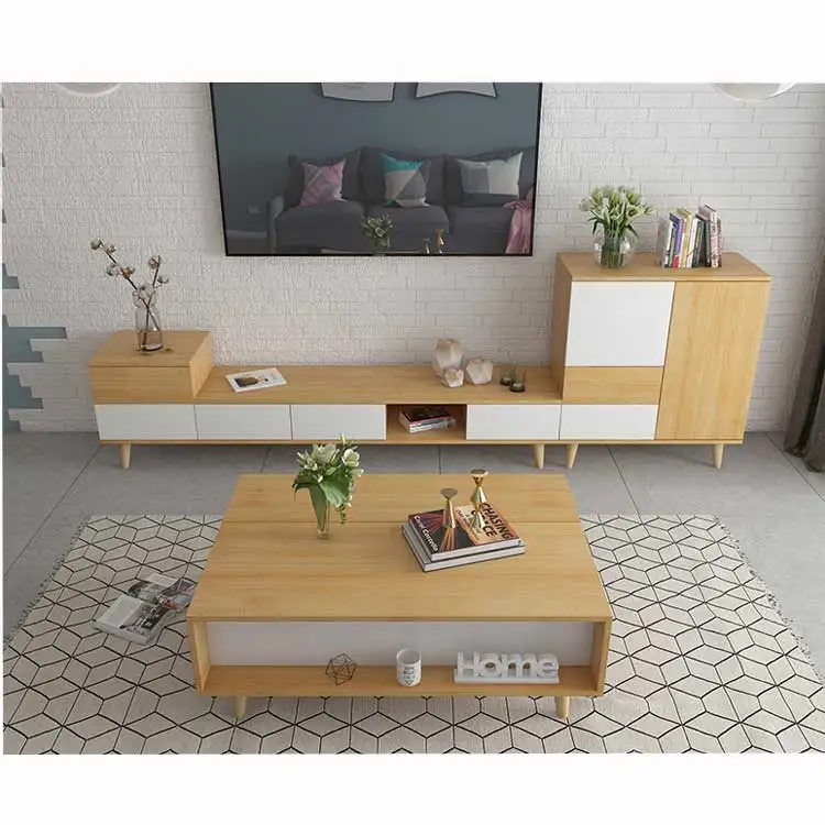 2018 cheap modern new model wood tv stand for home