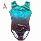 Girls Girls Gymnastics Leotard Pattern Promotions High Quality Gradient Color Shinny Basic Leotard For Girls