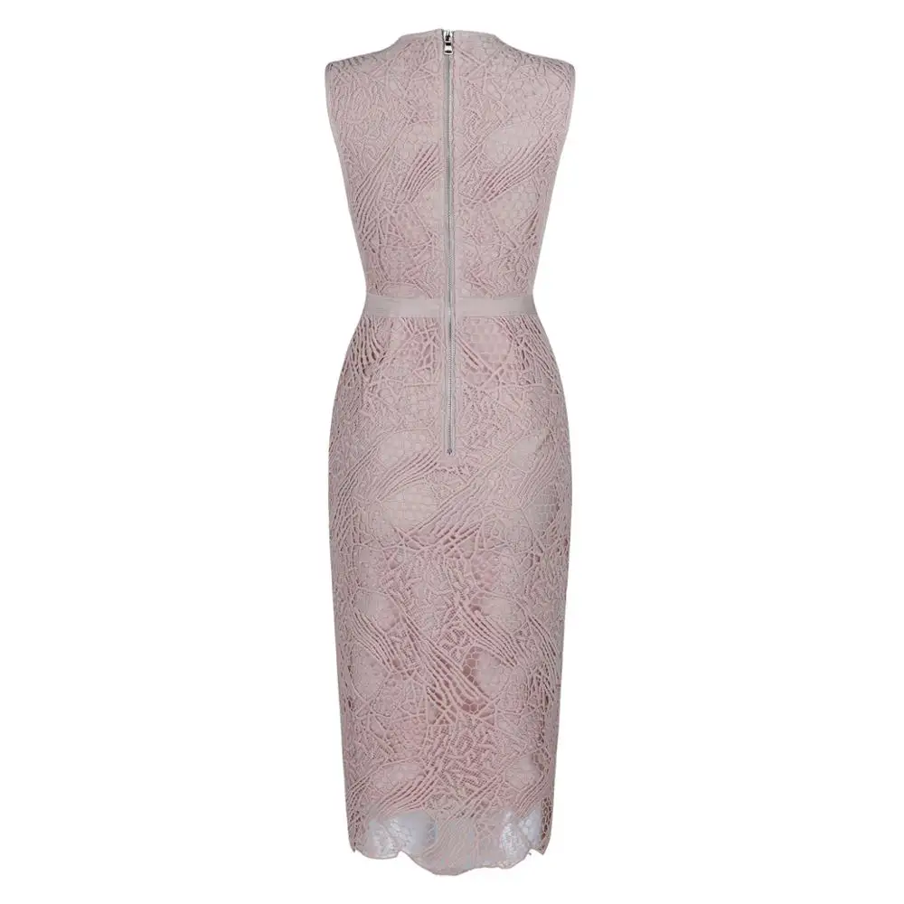 Wholesale Womens Boutique Clothing Sleeveless Lace And Bandage Blend Party Women Dresses Sexy