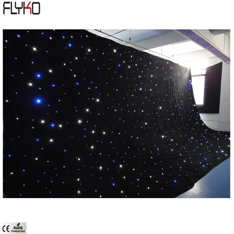 Led Stage Star Curtain Screen 4x6m Bw 