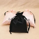 Wholesale Satin Hair Extension Packaging Silk Bags For Packing