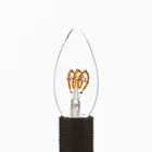 Dimmable Spiral Yes Filament Lamp Dimmable Soft Filament LED Lamp Candle C35 Spiral 3W Clear
