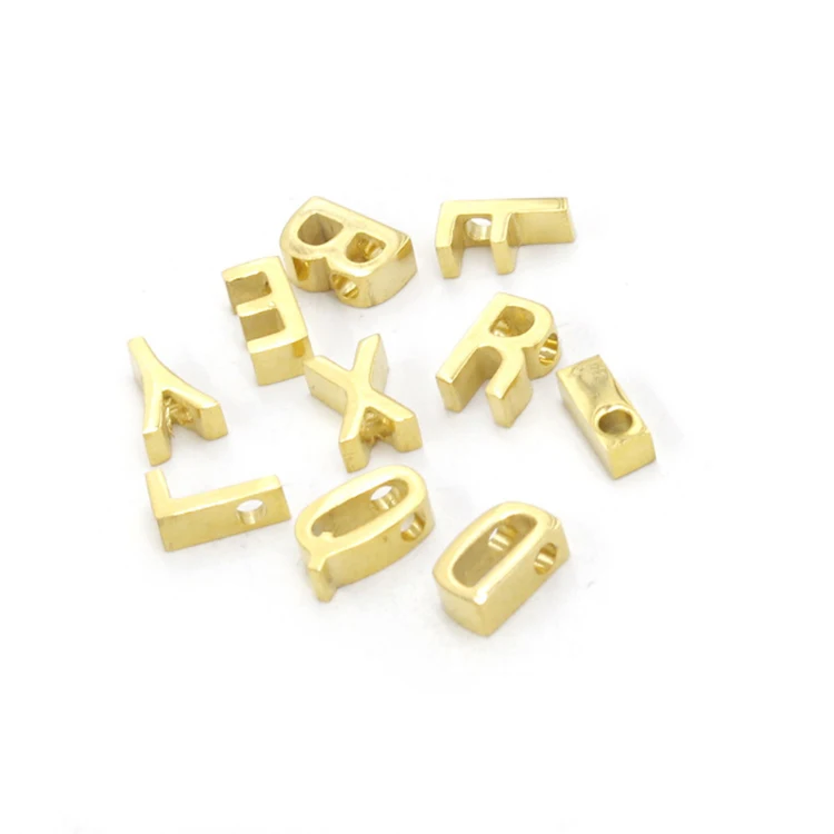 Stainless Steel Gold Plated Alphabet 