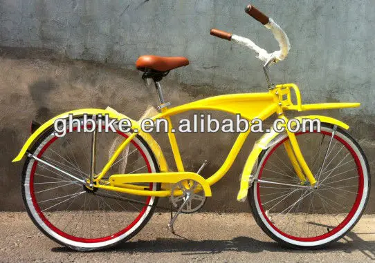 beach cruiser bike yellow