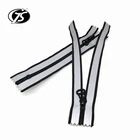 Tape Zip Plastic Zipper Close-End Plastic Film With Reflective Tape Reflective Zipper Zip With Logo
