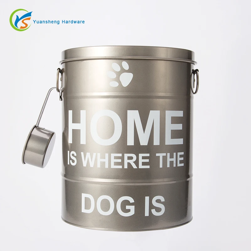 galvanized steel dog food container