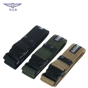 Military Tactical Belt,Heavy Duty Gun & Work Belt, Quick-Release Webbing Nylon Belts with plastic Buckle