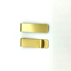 Gold Metal Money Clip Factory Customized Money Clip Brass Material Metal Gold Color Brush Cash Clip