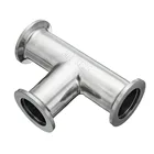 40 Fittings Vacuum Fittings Wholesale KF16 25 40 50 Tee Adapter All Ends Flange SS 304 Vacuum Fittings