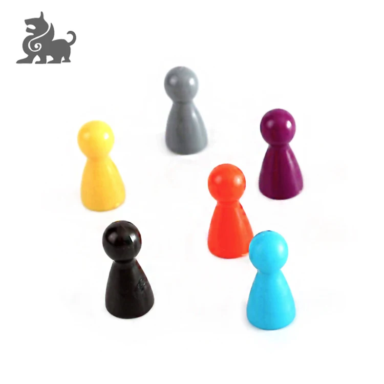 10x Plastic Chess Pawn Pieces Board Card Games Halma Multi-colors AccessoriesDRM 