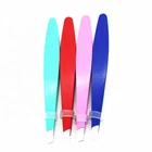 Precision Tweezer Manufacturer Precision Mini Tweezers Professional Stainless Steel Small Slant Tip Eyebrow Tweezer