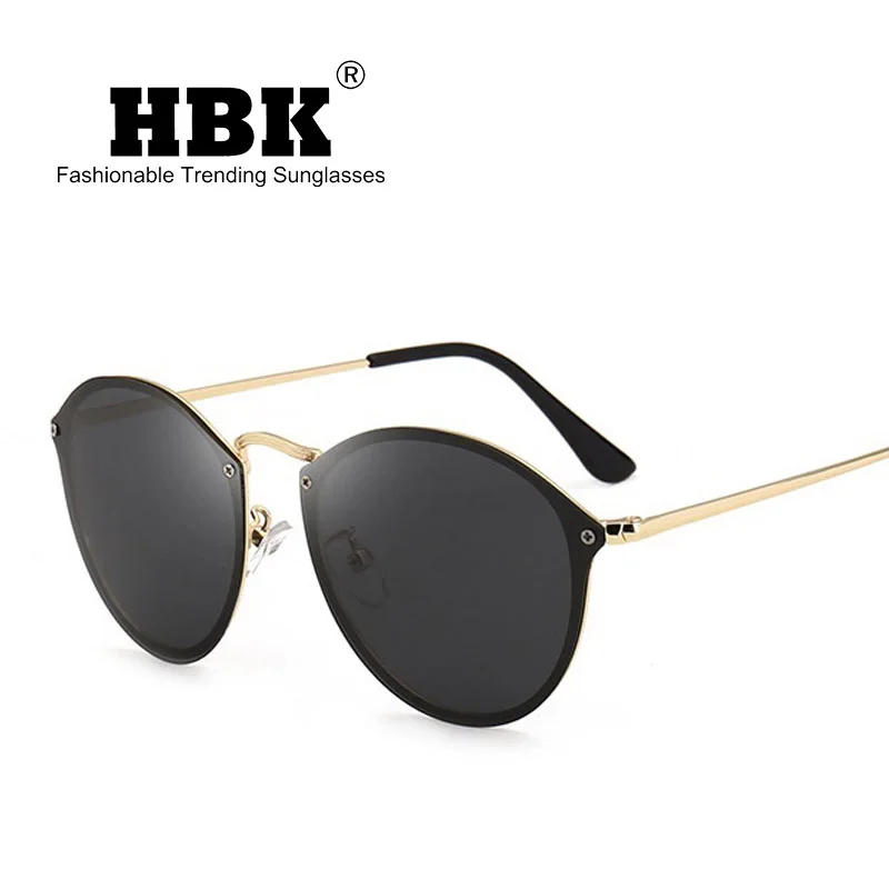 HBK 2019 Ultralight Pure Titanium Polarized Sunglasses Rimless Driving Aviation 