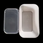 Biscuits Plastic Container 50oz Disposable Square PP Plastic Biscuits Box With Lid IML Container