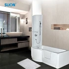 European Style P Type Arcylic CE Comfortable Disabled Walkin Bathtubs With Glass