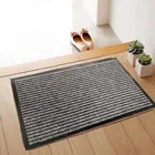 Hot sales classic entrance anti-slip double-ribbed door mat with PVC backing