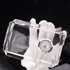Wedding Favors High Quality Laser Crystal 3d Crystal Table Clock Souvenir Wedding Favors Gifts Crystal