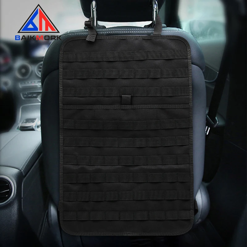 Tactical Car Seat Back Organizer Molle Pannello del Veicolo Car Seat Cover Protector Hanger Bag Universal Fit 