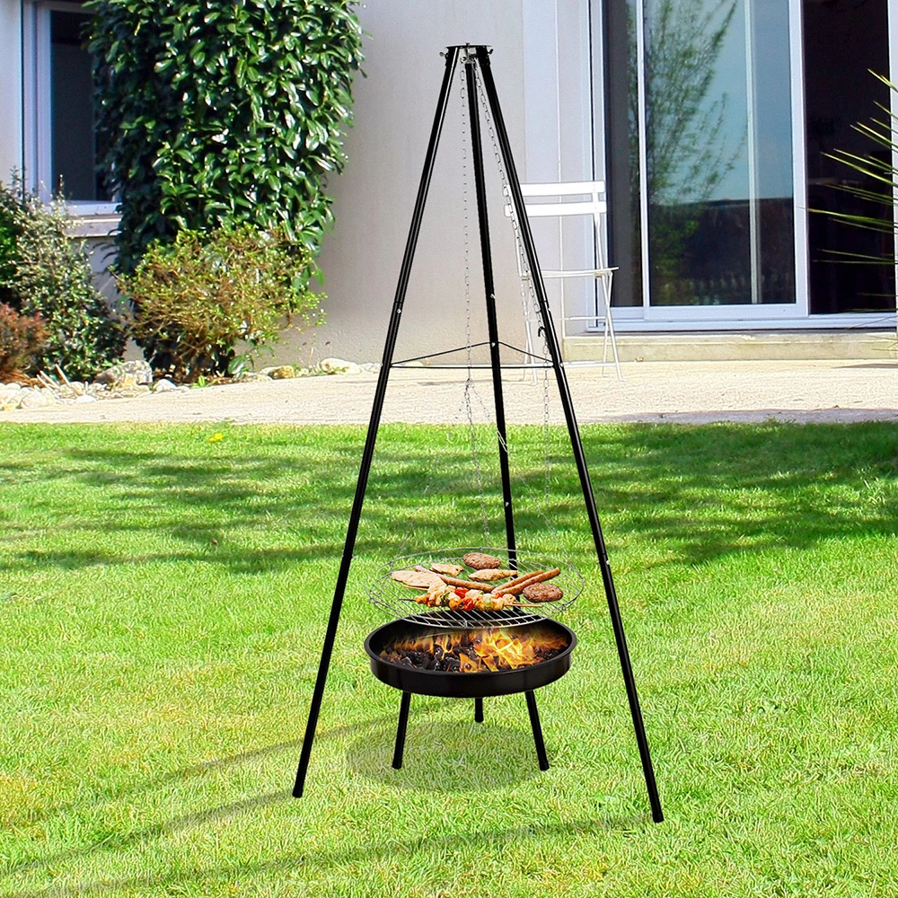 oppervlakkig Verward zijn Speel Outdoor Hanging Charcoal Grill Barbecue Tripod Fire Pit - Buy Tripod Fire  Pit,Tripod Barbecue Fire Pit,Charcoal Tripod Fire Pit Product on Alibaba.com
