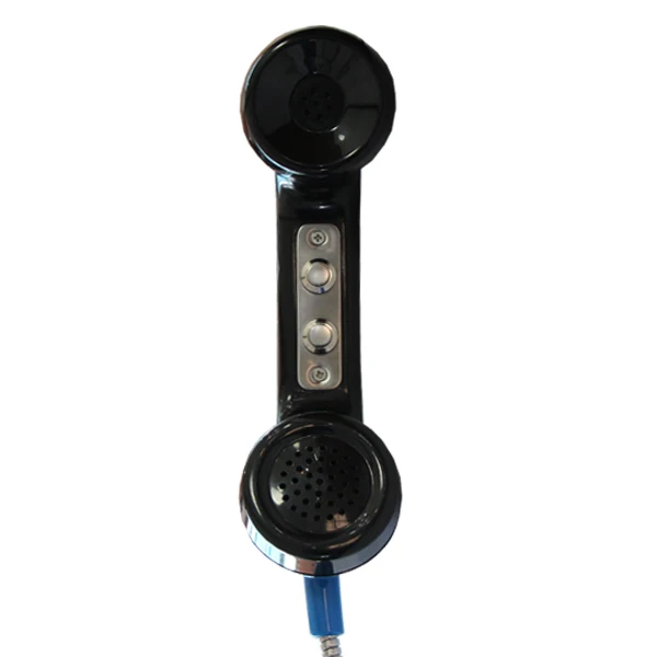 Black Handset Receiver from Payphone w/ cradle and Metal cord FREE SHIPPING 