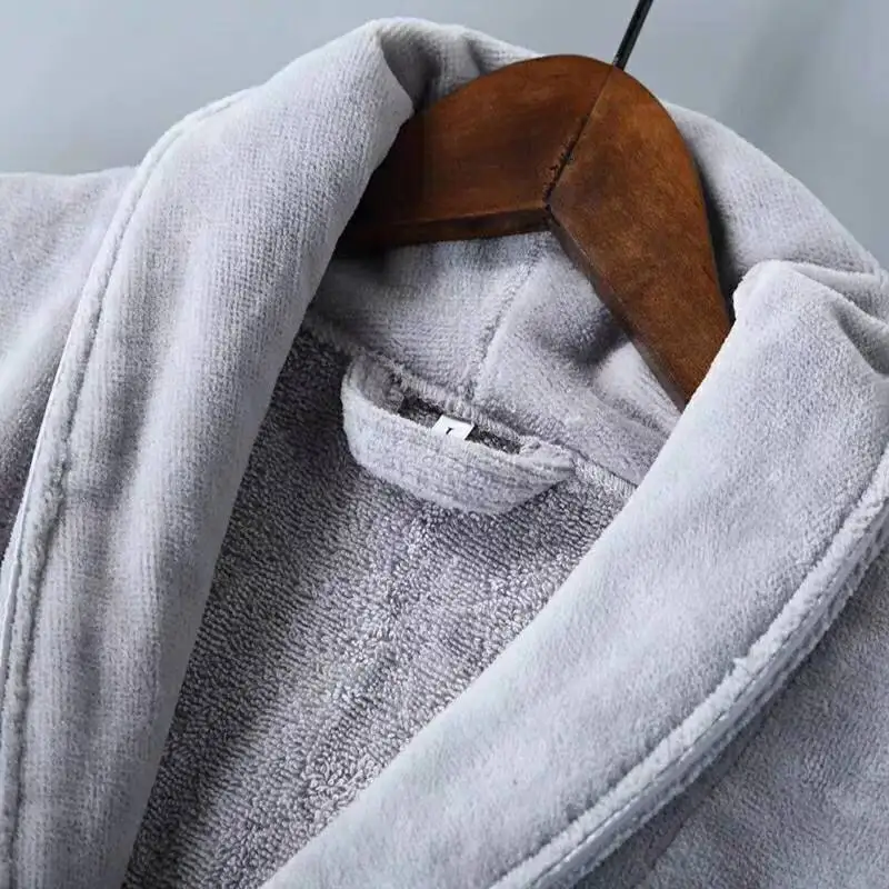 100% organic cotton terry plus size women bathrobe design velour embroidery adult white shawl collar towelling bath robe